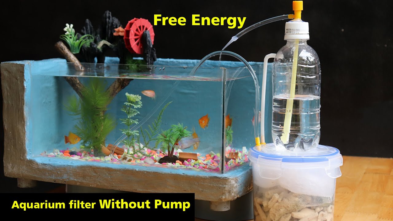 Free Energy Air Pump for Aquarium, Fish Tank with Plastic Bottle 